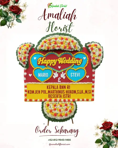 Papan Bunga Pernikahan Jelimpo